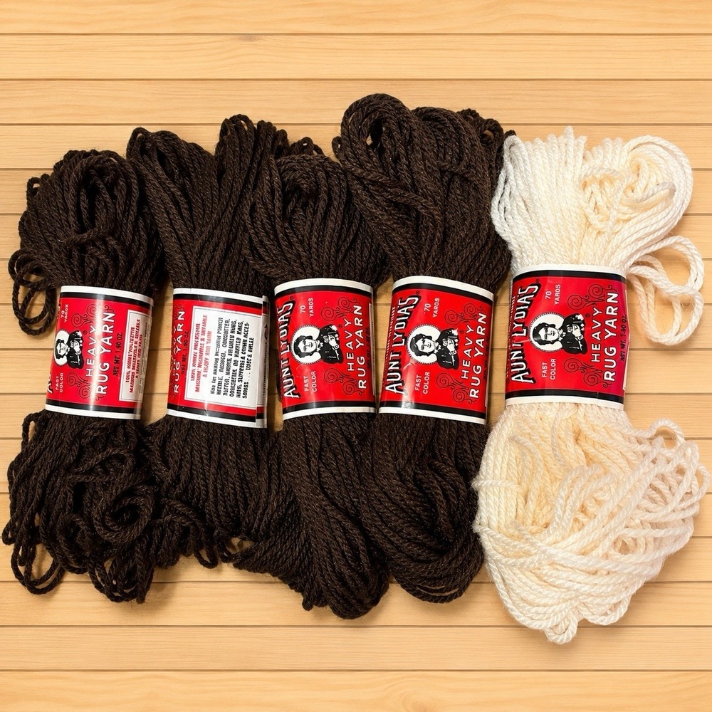 Aunt Lydia's Heavy Rug Yarn by American Thread. Lot of 5 (425/905). [J]